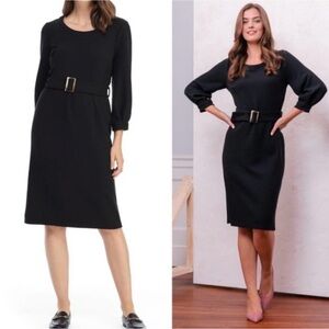 Gal Meets Glam | Joy Belted Midi Rib Dress Black | 00